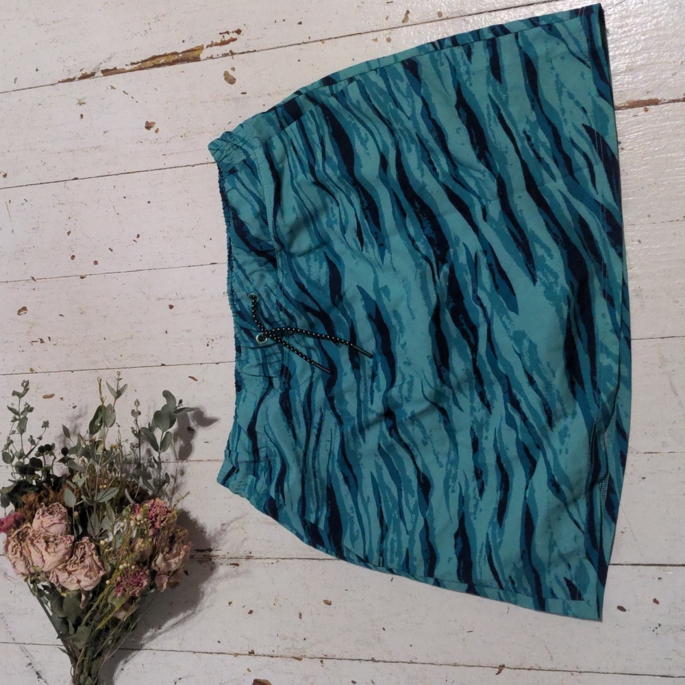 Old Navy Active Green Blue Swim Skirt Skort Size L 8/10